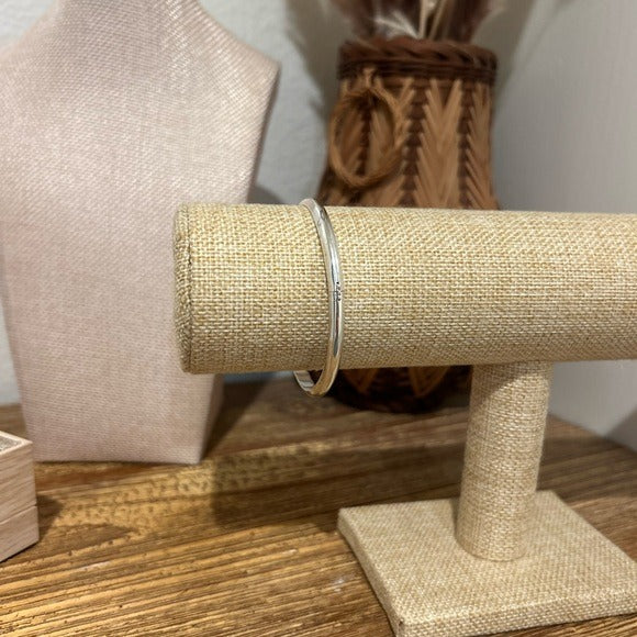 925 Sterling Silver Hinged Bangle Bracelet