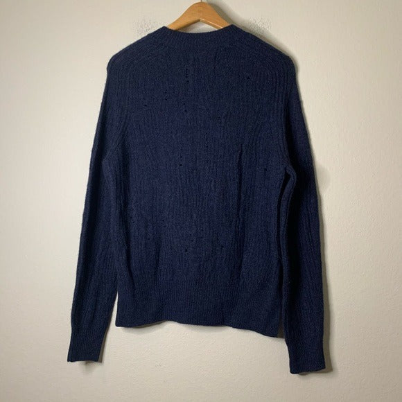 Zadig &amp; Voltaire 100% Cashmere Lili Destroy Cable Knit Pullover Sweater