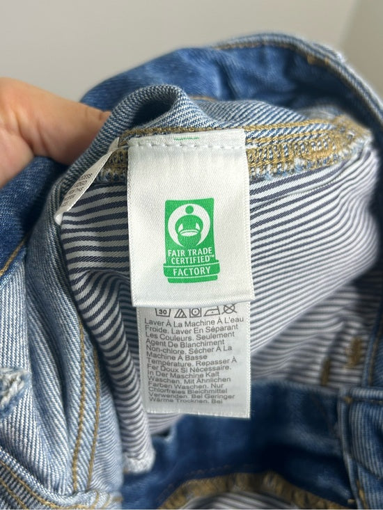 J. Crew 100% Regnerative Cotton Barrel Leg Jean in Elaine Wash