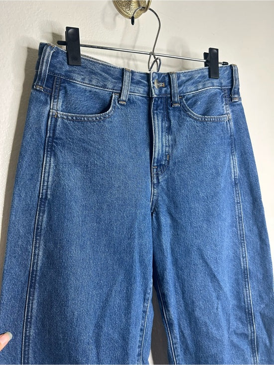 J. Crew 100% Regnerative Cotton Barrel Leg Jean in Elaine Wash