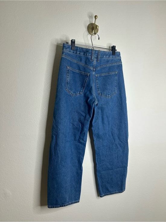 J. Crew 100% Regnerative Cotton Barrel Leg Jean in Elaine Wash