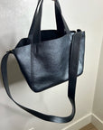 Minor History 100% Cow Leather Pebbled Leather Little Times Tote Bag Crossbody