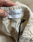 Anthropologie Self Contrast Linen Cotton Neutral Tan High Waist Short