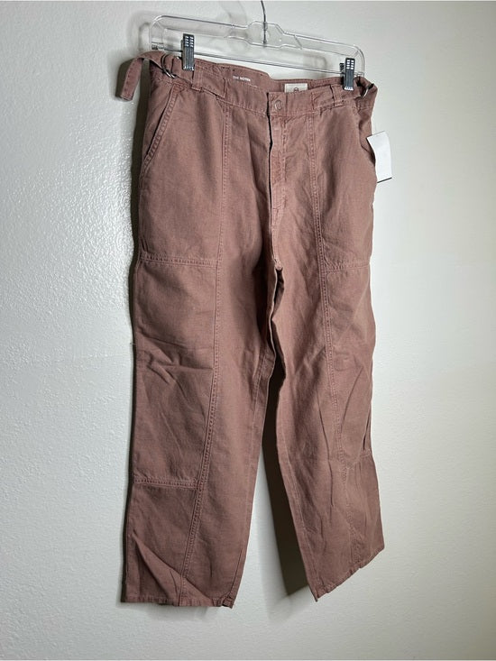 AG Cotton Linen The Noten Carpenter High Rise Straight Leg Ankle Pant