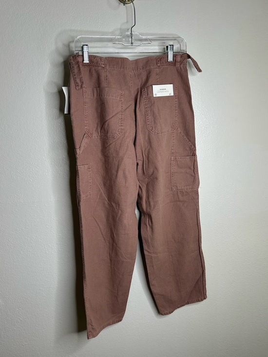 AG Cotton Linen The Noten Carpenter High Rise Straight Leg Ankle Pant