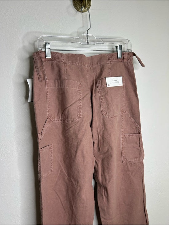 AG Cotton Linen The Noten Carpenter High Rise Straight Leg Ankle Pant