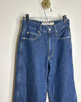 AMO 100% Cotton Frida High Rise Flare Leg Jean in Splendor Dark Denim