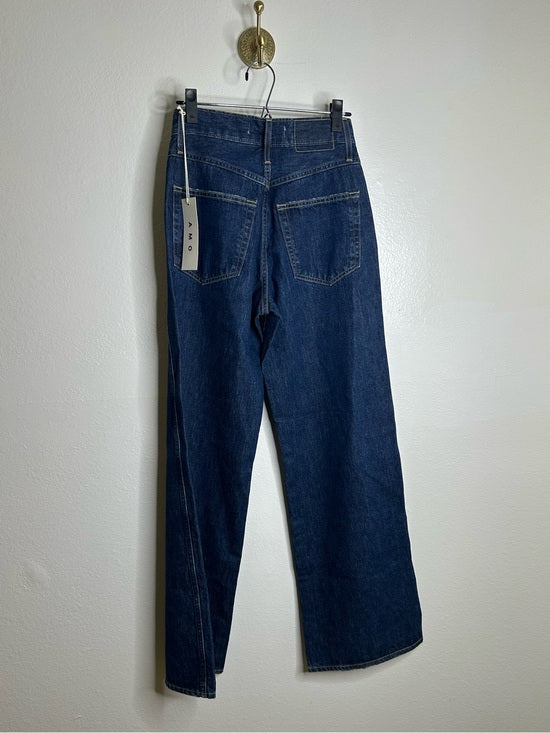 AMO AMO 100% Cotton Frida High Rise Flare Leg Jean in Splendor Dark Denim - Cotton