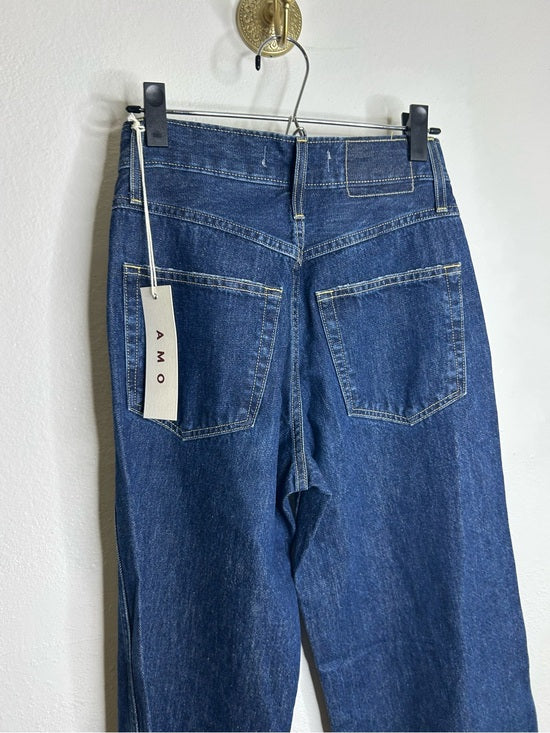 AMO AMO 100% Cotton Frida High Rise Flare Leg Jean in Splendor Dark Denim - Cotton