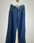 AMO 100% Cotton Frida High Rise Flare Leg Jean in Splendor Dark Denim