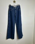 AMO 100% Cotton Frida High Rise Flare Leg Jean in Splendor Dark Denim