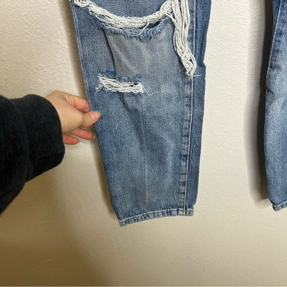 NWT Frame Denim 100% Cotton Le Original Straight Leg Distressed Jean