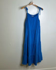 Rails 100% Cotton Gauze Tiered Long Tie Strap Dress Blue