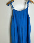 Rails 100% Cotton Gauze Tiered Long Tie Strap Dress Blue