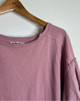 Free People 100% Cotton Pink Puff Sleeve Oversized T - Shirt Top