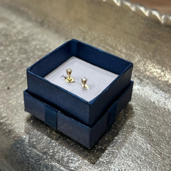 14K Gold 14k Gold Natural Diamond Tiny Stud Earrings