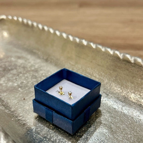 14K Gold 14k Gold Natural Diamond Tiny Stud Earrings