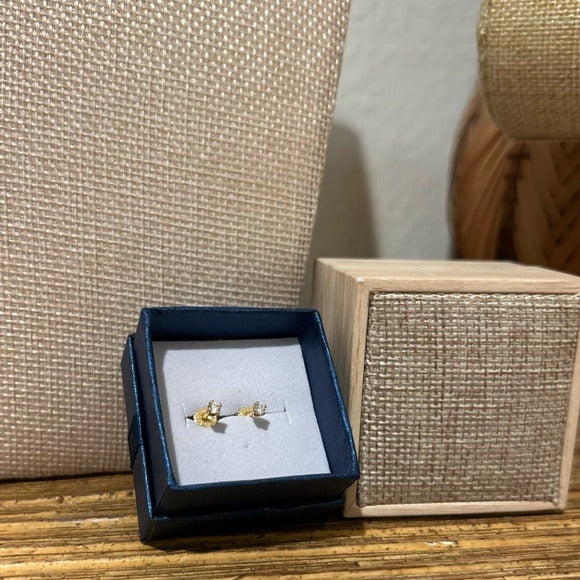 14K Gold 14k Gold Natural Diamond Tiny Stud Earrings