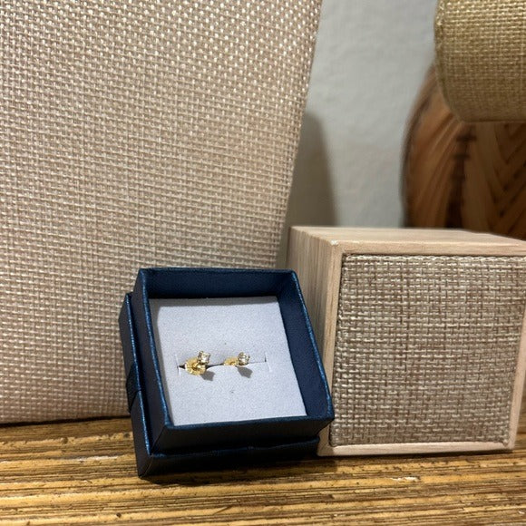 14K Gold 14k Gold Natural Diamond Tiny Stud Earrings