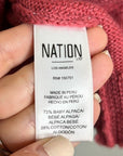 Nation LTD Alpaca Cotton Distressed Hooded Knit Sweater