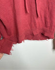 Nation LTD Alpaca Cotton Distressed Hooded Knit Sweater