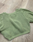 Good Alma 100% Cotton Knit Short Sleeve Button Down Cardigan Sweater Top