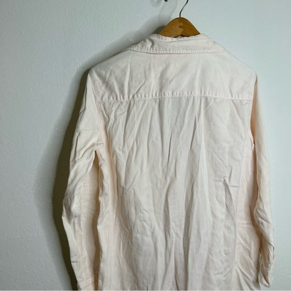 Frank &amp;amp; Eileen Frank &amp;amp; Eileen 100% Mary Famous Denim Light Pink Acid Wash Button Down Dress - Cotton