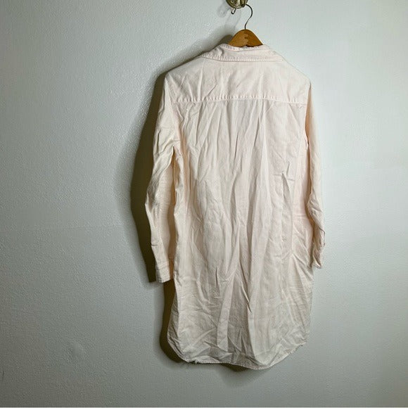 Frank &amp;amp; Eileen Frank &amp;amp; Eileen 100% Mary Famous Denim Light Pink Acid Wash Button Down Dress - Cotton