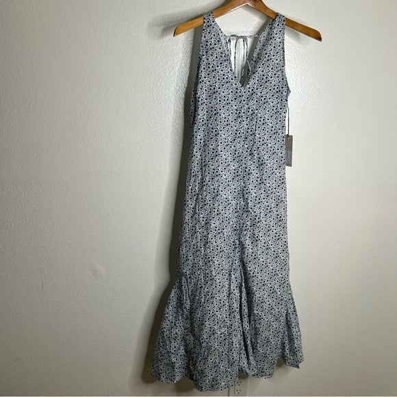 Nation LTD Nation 100% Organic Cotton Lighweight Floral Tie Back Tank Midi Dress - Cotton