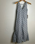 Nation 100% Organic Cotton Lighweight Floral Tie Back Tank Midi Dress