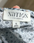 Nation 100% Organic Cotton Lighweight Floral Tie Back Tank Midi Dress