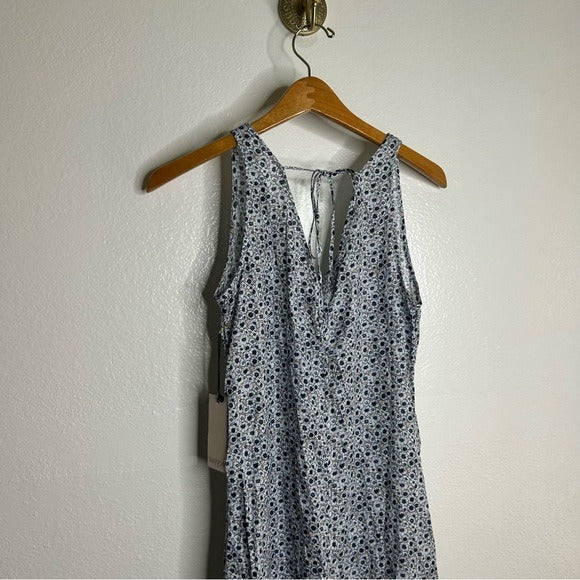 Nation LTD Nation 100% Organic Cotton Lighweight Floral Tie Back Tank Midi Dress - Cotton