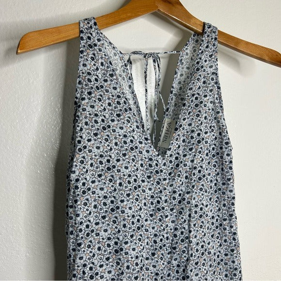 Nation LTD Nation 100% Organic Cotton Lighweight Floral Tie Back Tank Midi Dress - Cotton