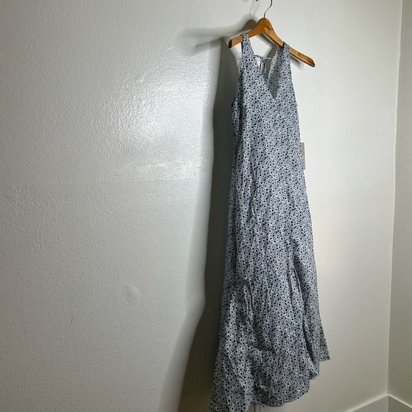 Nation 100% Organic Cotton Lighweight Floral Tie Back Tank Midi Dress
