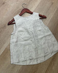 Madewell 100% Linen Neutral Tan Shell Top Contrast Stitching