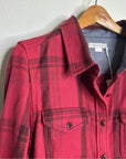 Outerknown 100% Organic Cotton Red Brown Check Blanket Shirt Button Down
