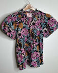 Banjanan 100% Cotton Floral Multicolor Puff Sleeve Blouse