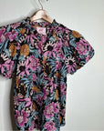 Banjanan 100% Cotton Floral Multicolor Puff Sleeve Blouse