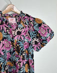 Banjanan 100% Cotton Floral Multicolor Puff Sleeve Blouse