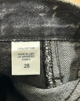 AMO 100% Cotton Marcella Pleated Jean High Rise Wide Leg Black