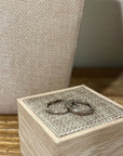 925 Sterling Silver Etched Detail Small Hoop Earring