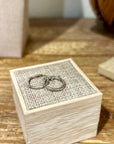 925 Sterling Silver Etched Detail Small Hoop Earring