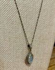 Genuine Moonstone Pendant 925 Sterling Silver Neckalce