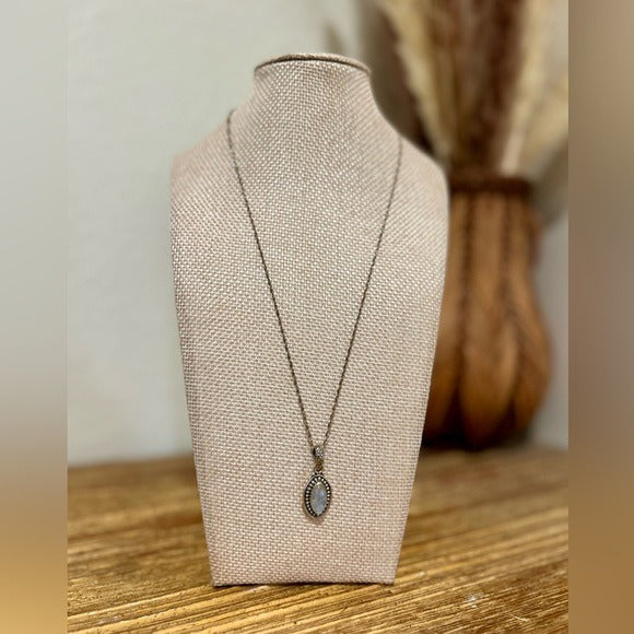 Genuine Moonstone Pendant 925 Sterling Silver Neckalce