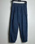 Eileen Fisher 100% Organic Cotton Denim Chambray Pull on Jogger Style Pant