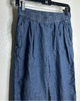 Eileen Fisher 100% Organic Cotton Denim Chambray Pull on Jogger Style Pant