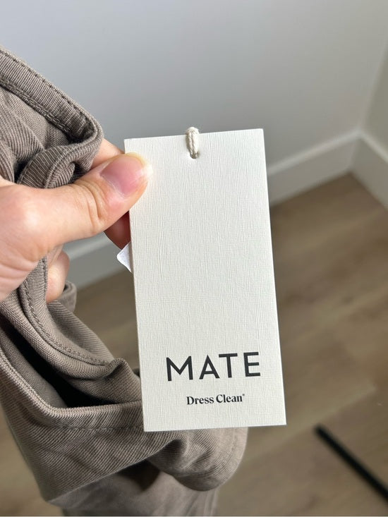 MATE The Label 100% Organic Cotton Heavyweight Tank Maxi Dress In Walnut