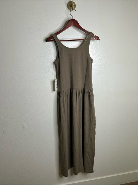 MATE the Label MATE The Label 100% Organic Cotton Heavyweight Tank Maxi Dress In Walnut - Cotton