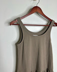 MATE The Label 100% Organic Cotton Heavyweight Tank Maxi Dress In Walnut