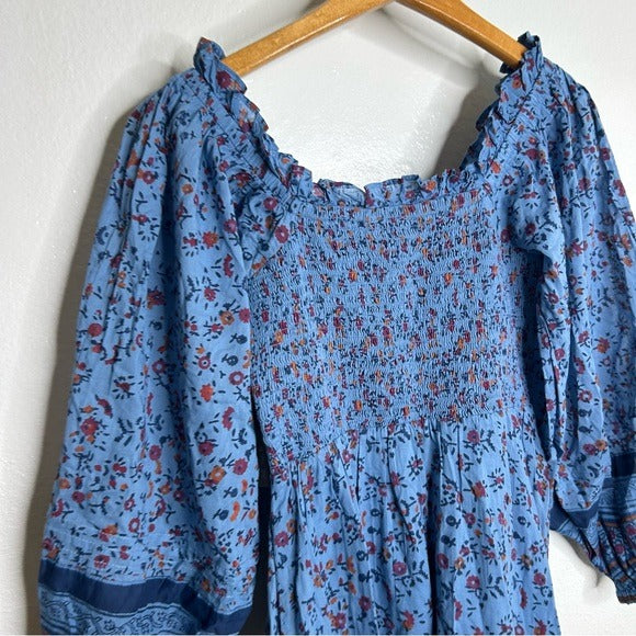 Cleobella 100% Organic Cotton Eva Smocked Floral Midi Dress